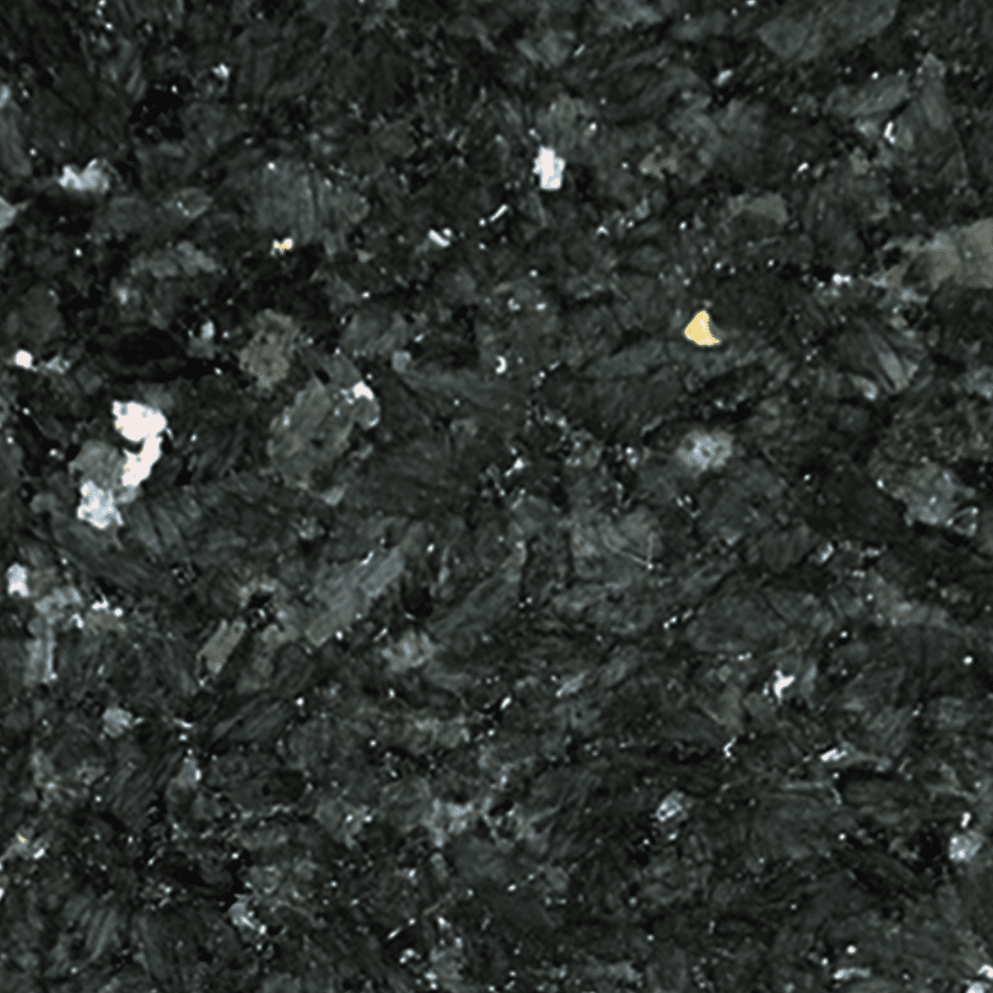 Emerald Pearl granite — polished swatch from Texas Lonestar Monuments