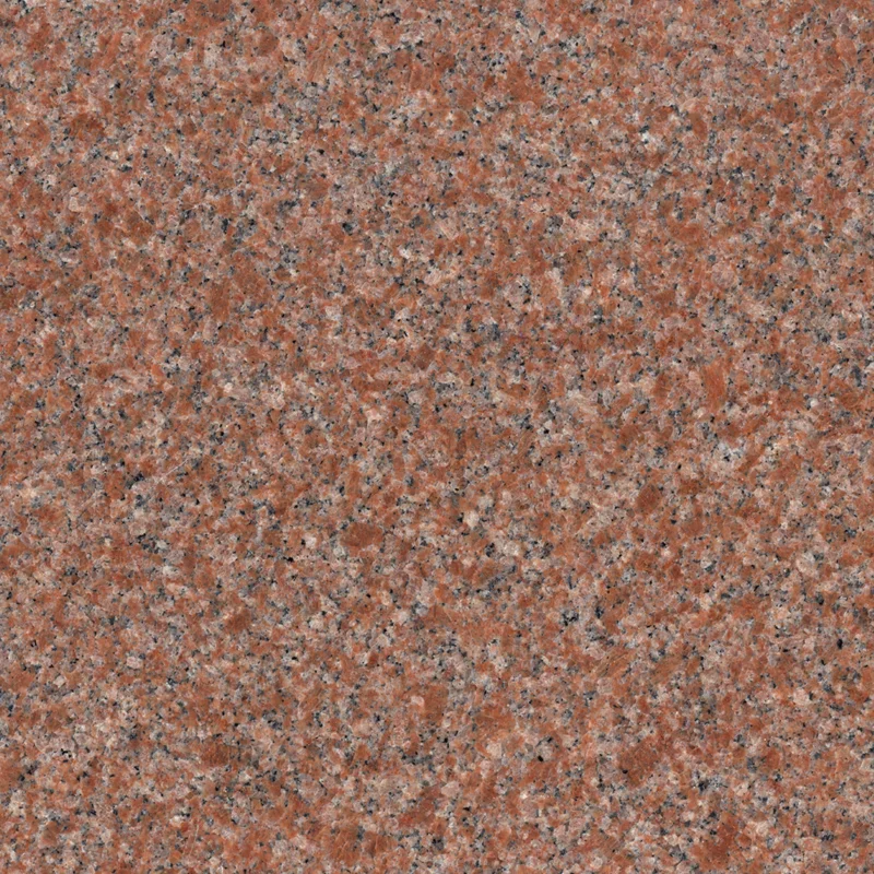 North America Red granite — polished swatch from Texas Lonestar Monuments