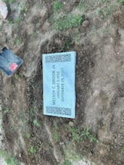 Bronze flat memorial marker
